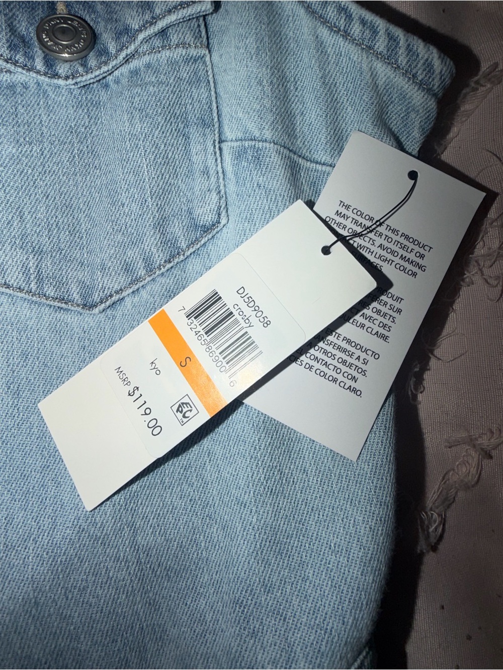 DKNY Denim Light Blue Button Front Sleeveless Midi Dress, Size Small - Picture 8 of 8